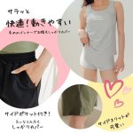 画像3: 半袖Tシャツとショットパンツとタンクトップスとショーツと四点セット体系カバー水着 (3)