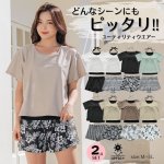 画像1: インナータンキニ付きTシャツと　インナーパンツ付きショットパンツの二点セット水着  (1)