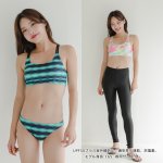 画像8: Tシャツ、レギンス、パンツ、トップス　ショーツ5点セット水着 (8)