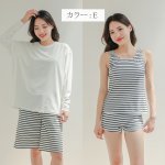 画像14: ロング袖ラッシュガードと膝までロングショットパンツ、タンキニトップス、四角ショーツ (14)