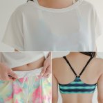 画像6: Tシャツ、レギンス、パンツ、トップス　ショーツ5点セット水着 (6)