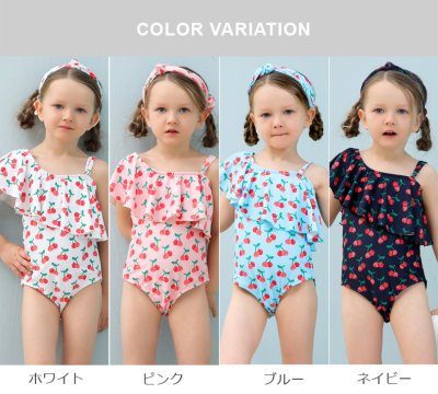 画像3: カチューシャ付きワンショールターモノキニ子供水着