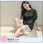 画像4: 半袖ラッシュガードと膝までロングショットパンツ、タンキニトップス、四角ショーツと水着4点セット (4)